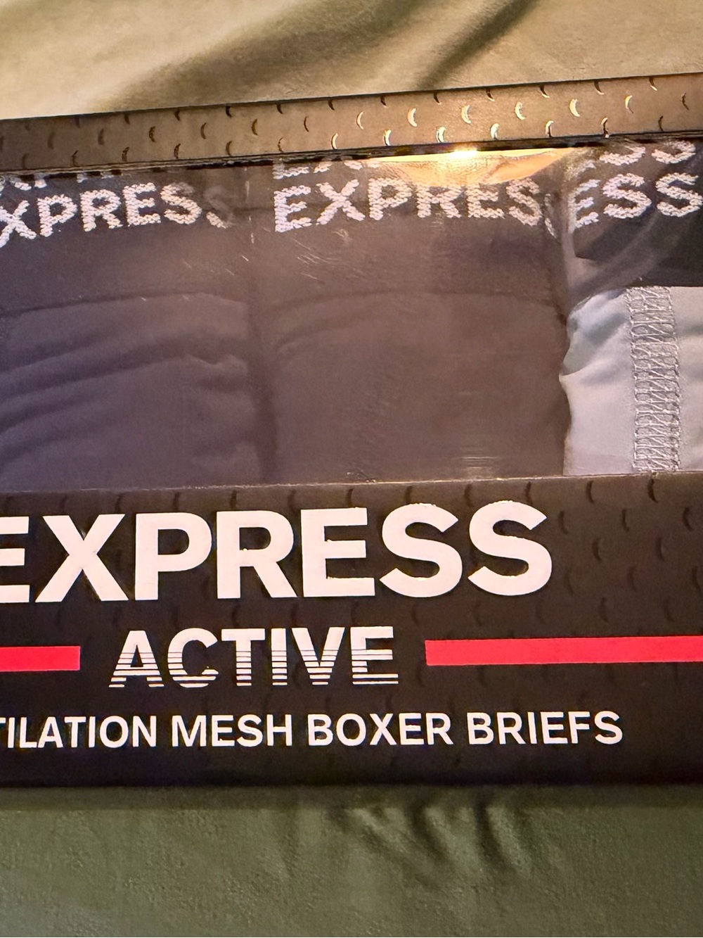 Express Active Men's Gray Mesh Boxer Briefs